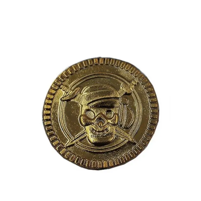 100 шт. золотые монеты Пластиковые блестящие поддельные пираты Биткоин чипы