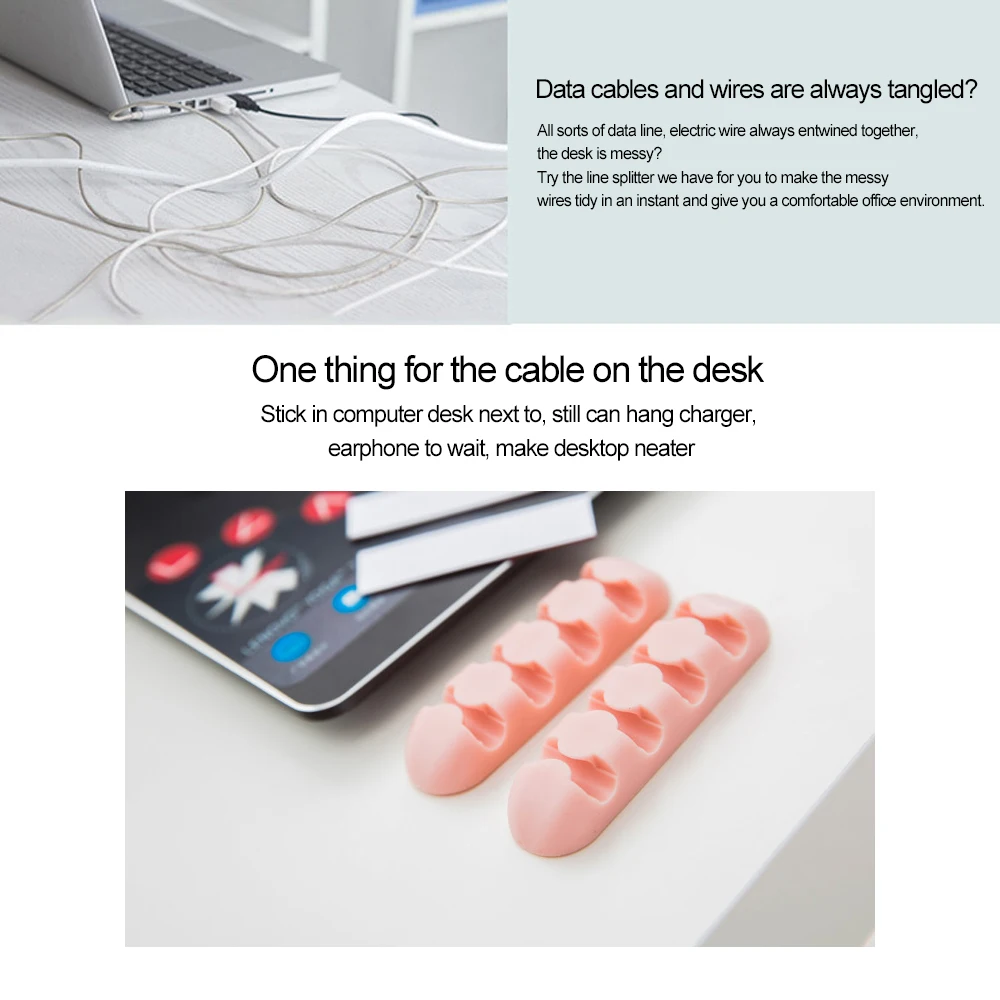 Usb-держатель для намотки кабеля органайзер мыши зажим управления проводным