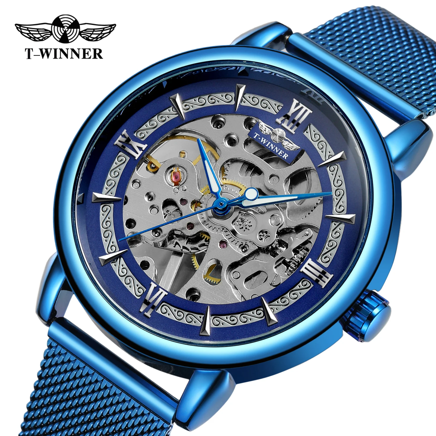 

Forsining Top Brand Luxury Fashion Diver Watch Men 30ATM Waterproof Date Clock Sport Quartz Wristwatch Islam Blue reloj digital