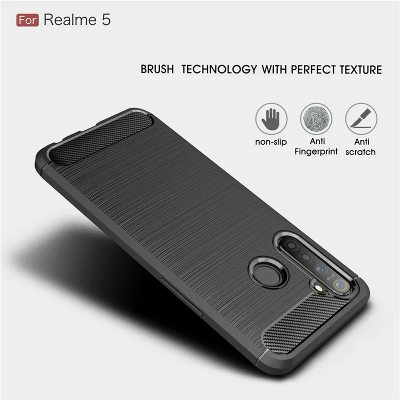 Чехол Realme 5i 5 мягкий силиконовый бампер из ТПУ противоударный чехол-накладка
