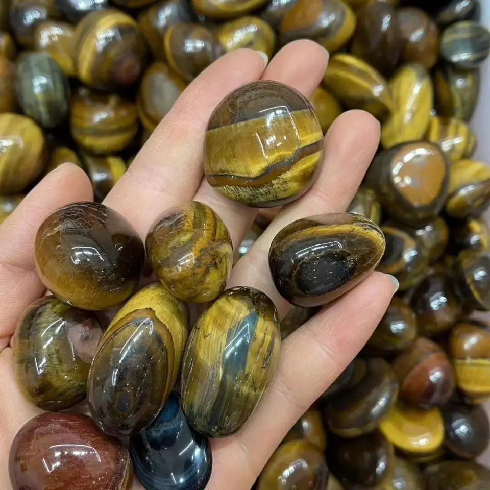 

Yellow Tiger Eye Natural Stone Rock Gravel chips beads Tumble Minerals gravel specimen stone Energy Decorative Stone