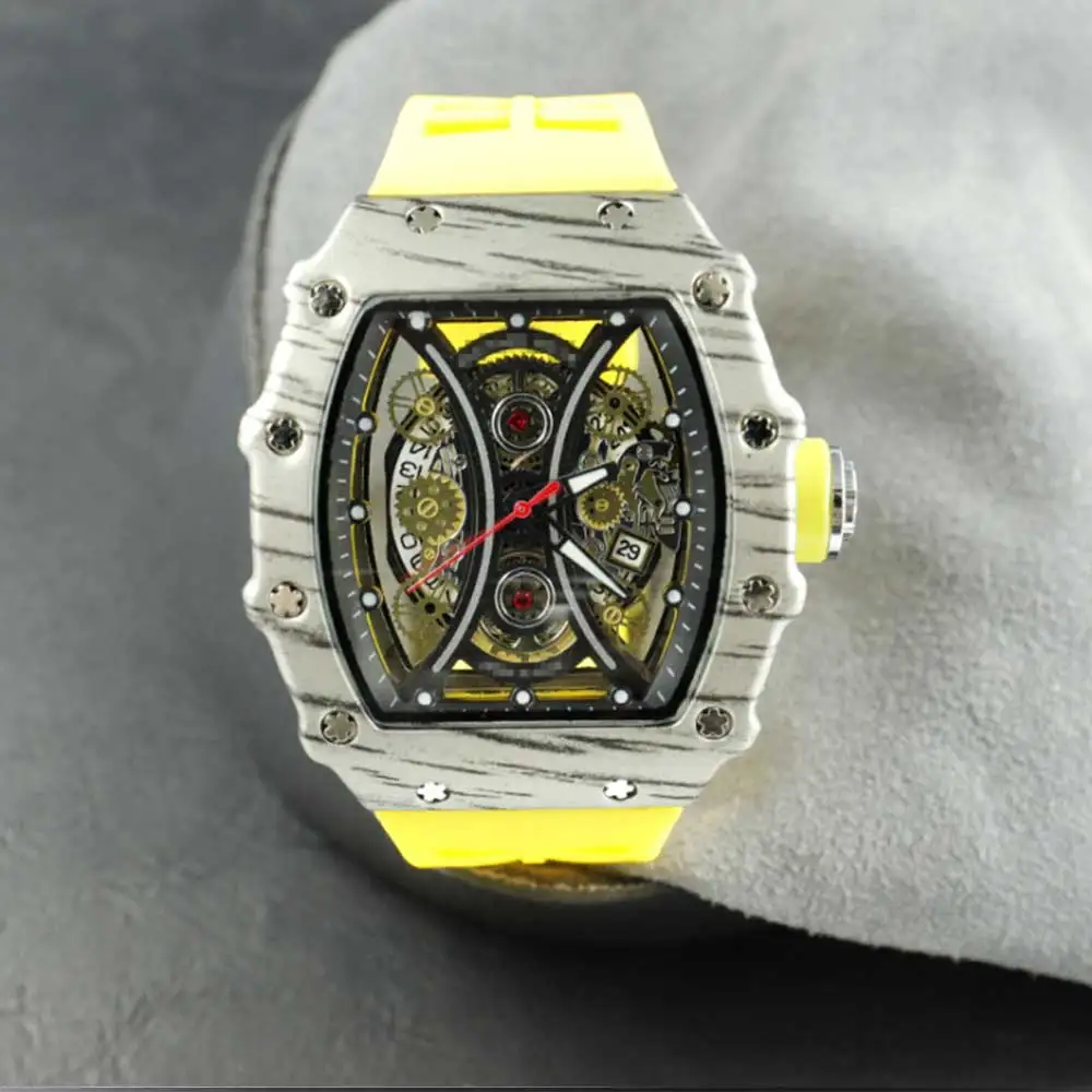 

Hot Selling Quartz RM Watch For Men Casual Sport WristWatch Man Watches Top Brand Luxury Fashion Chronograph Silicone Brand