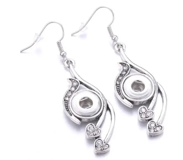 Модные взаимозаменяемые серьги с кристаллами в форме сердца подходят для 12 мм