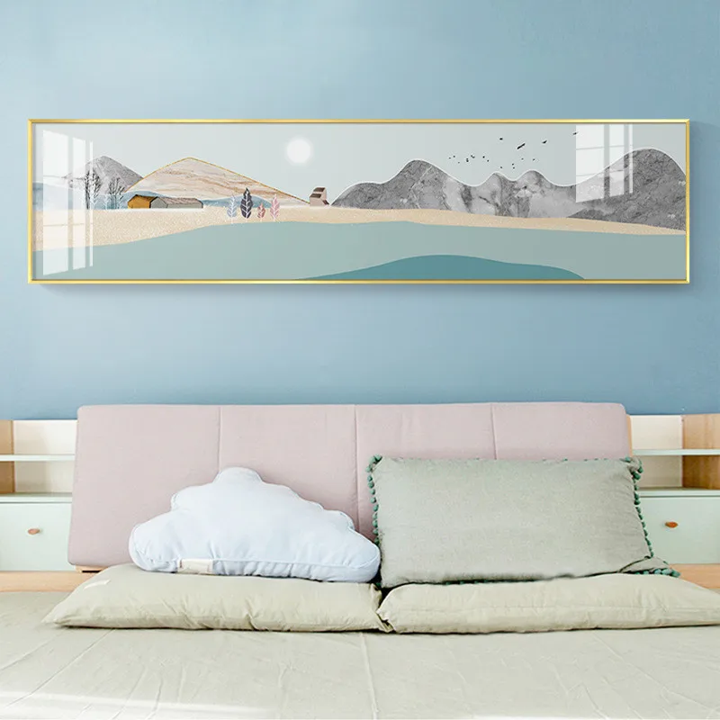 

Nordic Abstract Landscape Canvas Painting Four Season Poster and Print Green Wall Art Picture For Living Room Modern Home Decor