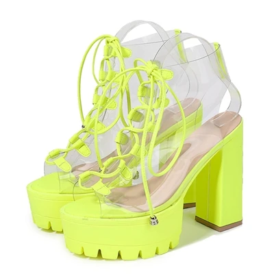 Fluo pvc boot Г. Новые ботинки с открытым носком женские ботинки на платформе из ПВХ вечерние ботильоны для свадьбы женская обувь на высоком каблуке женские мотоциклетные ботинки - Цвет: Fluo pvc boot