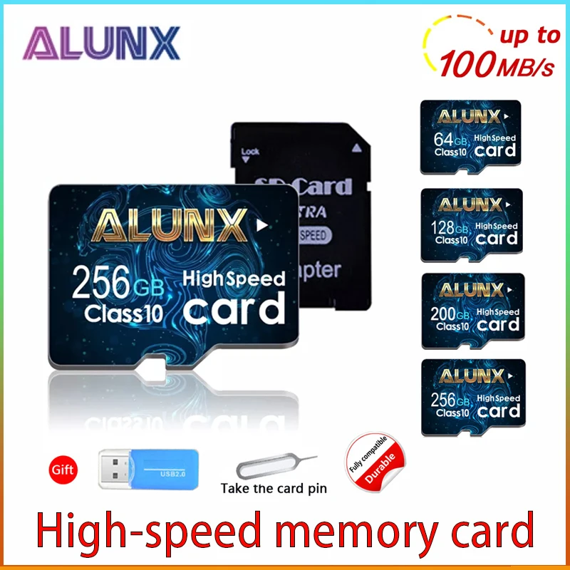 Карта памяти Micro card 128 ГБ 64 micro карта TF Гб класс 10 200 для сотовых телефонов