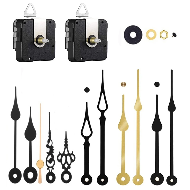 

13MM Clock Movement Mechanism Silent Quartz Clock with 5 Pairs of Hands DIY Clock Repair Parts Replacement