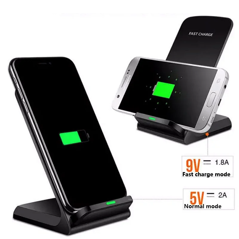Qi Беспроводная подставка для зарядного устройства для iPhone 11pro max XS 8 XR samsung S9 S10 S8 S10 plus быстрый беспроводной зарядный блок зарядное устройство для телефона