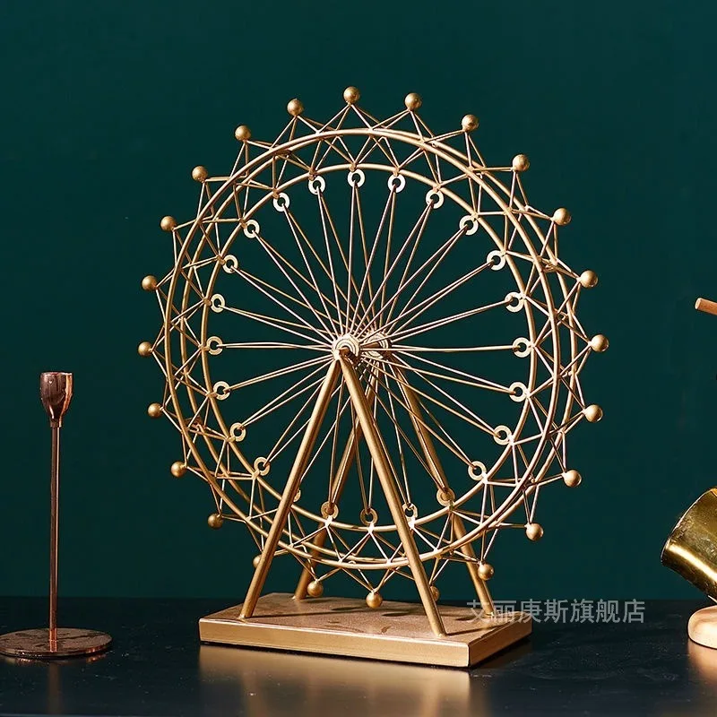 Золотистый железная живопись в Северном Европейском стиле колесо обозрения