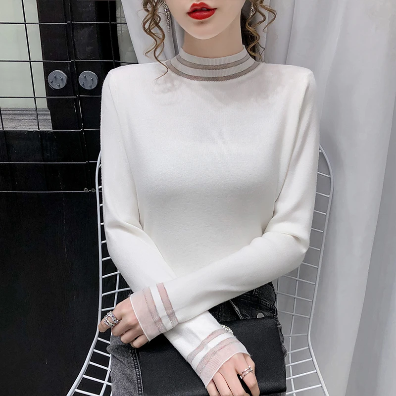 

Solid Color Black White Pink Female Autumn Clothes Korean Knitted For Women'S Pullovers 2020 Winter Sweater Clothes Top D0639
