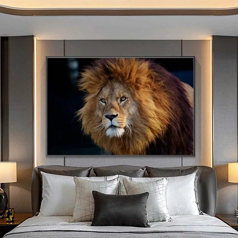 

African Lion Wall Art Canvas Prints Realist Animals Canvas Art Paintings On The Wall Posters And Prints For Living Room Decor