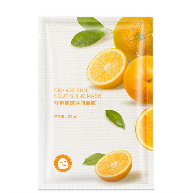 Orange PF79 уход за кожей шесть фруктов маска для лица масло ши мангостин черника гранат киви Фрукты алоэ лист маска для лица - Цвет: Orange