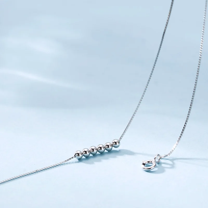 Flyleaf простые бусы ожерелье s & Подвески Настоящее серебро 925 проба для женщин