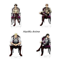 anime attack on titan series figure eren jaeger levi ackerman acrylic double sided stands model desk decor fans collection gift