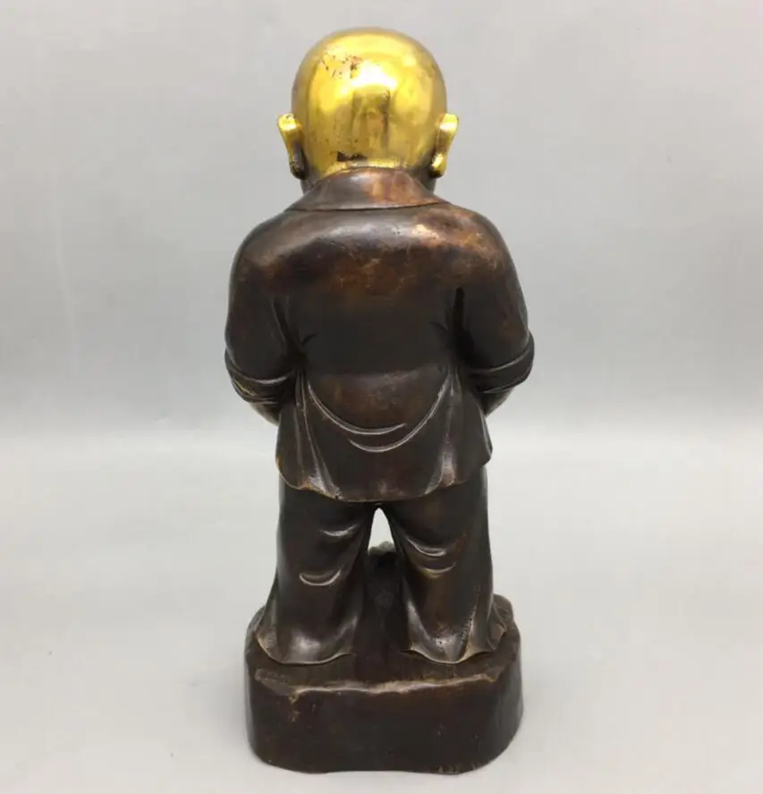 Китайская латунная архаизовая Статуэтка для мальчиков богатства