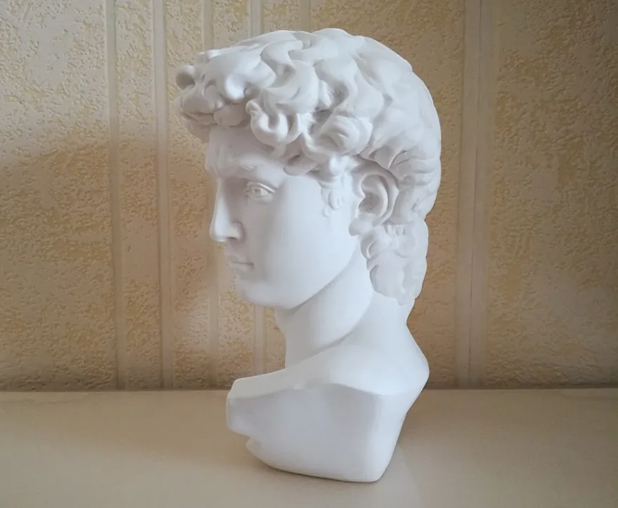Обхват груди Давида белая Гипсовая мини-статуя Микеланджело буннароти украшение