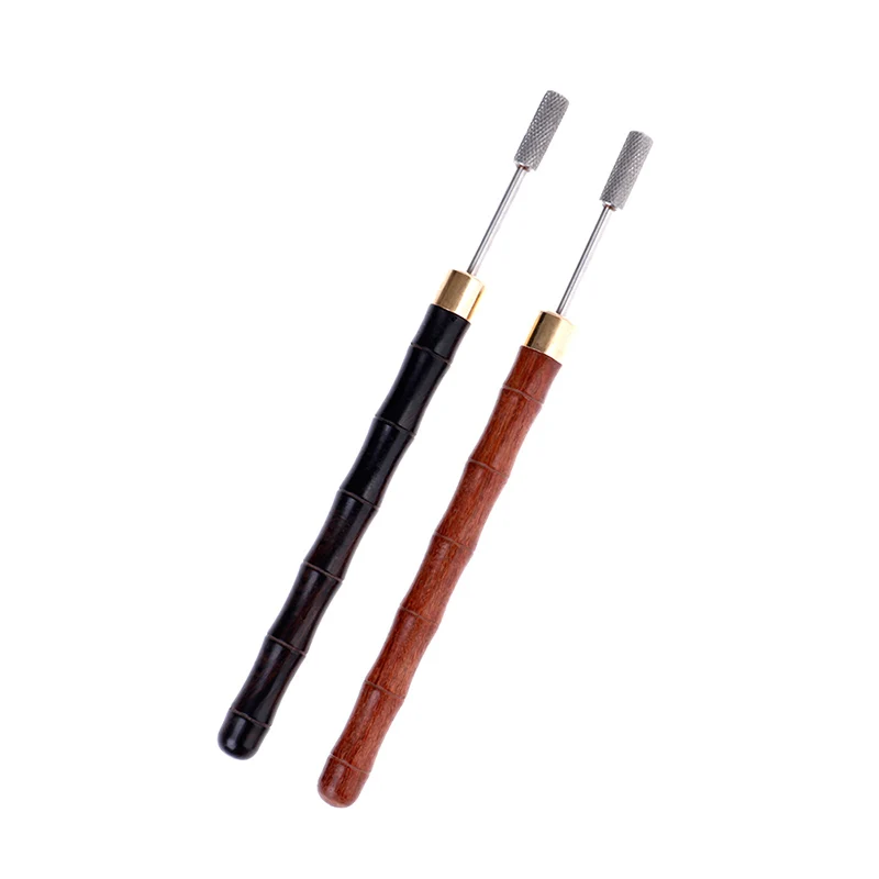 Jiwuo ручка из сандалового дерева с кожаным краем для масляной живописи двойным
