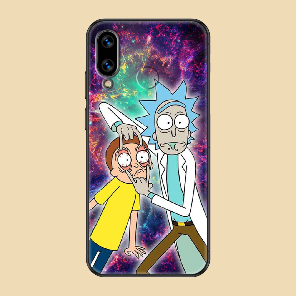 

Anime Phone case For Huawei Honor 6 7 8 9 10 10i 20 A C X Lite Pro Play black painting hoesjes 3D waterproof soft cell cover art