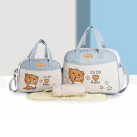 4 pcsset maternity bag mummy diaper bags large capacity baby nappy bag waterproof travel backpack nursing handbag for baby care