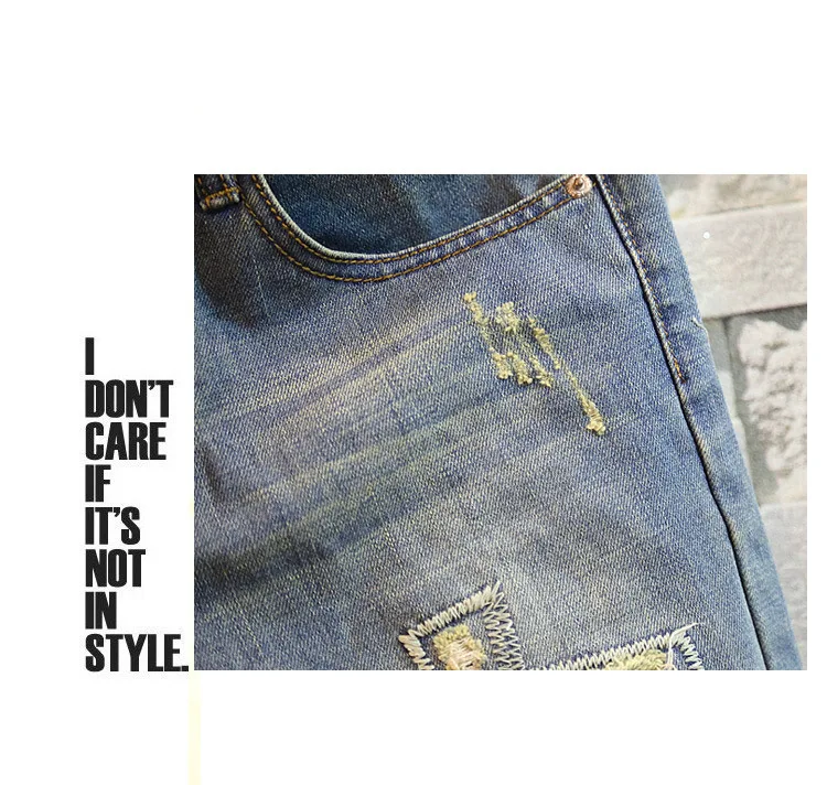 

Spring Autumn Men's Ripped Denim Jeans Pocket Zipper Personality Fashion Hip Hop Washable Slim Male Hot Sale Jeans