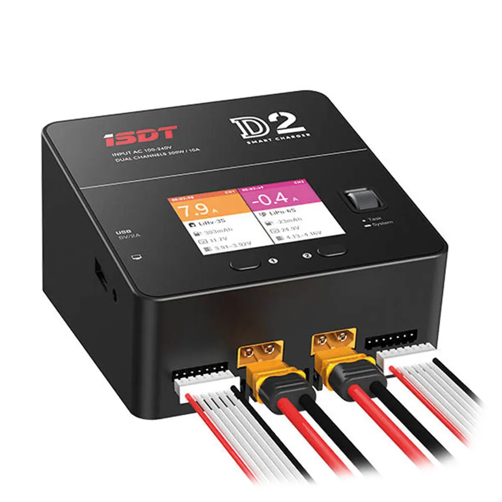 ISDT D2 200 Вт 20A AC двухканальный выход умный аккумулятор баланс зарядное устройство