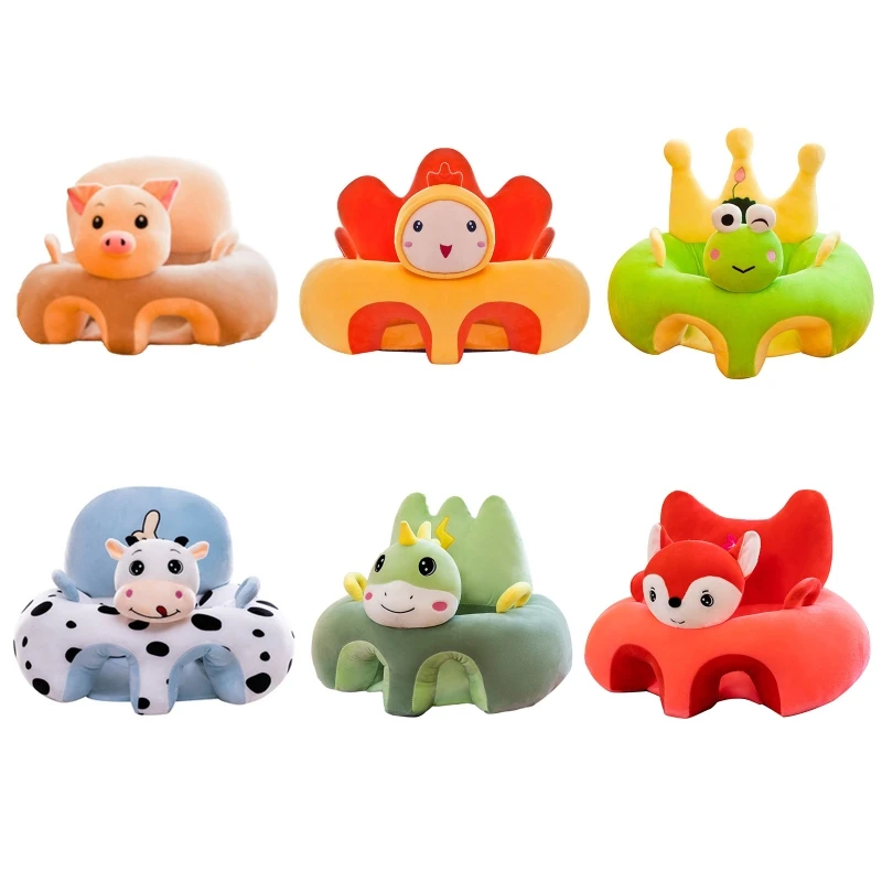 

Cartoon Animal Baby Seat Sofa Infants Learning Sitting Chair Comfort Plush Support Pillow Cushion Newborn Gifts