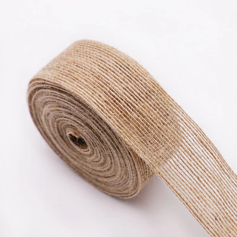 38MM x 5 Yards Ручная работа, сделай сам, искусственный зеленый лист, пеньковые веревки, цветочные гирлянды, пеньковая Мешковина, Полиэстеровая веревка, для свадьбы, вечеринки, Рождества, Декор, принадлежности - Цвет: 38MM x 5 Yards