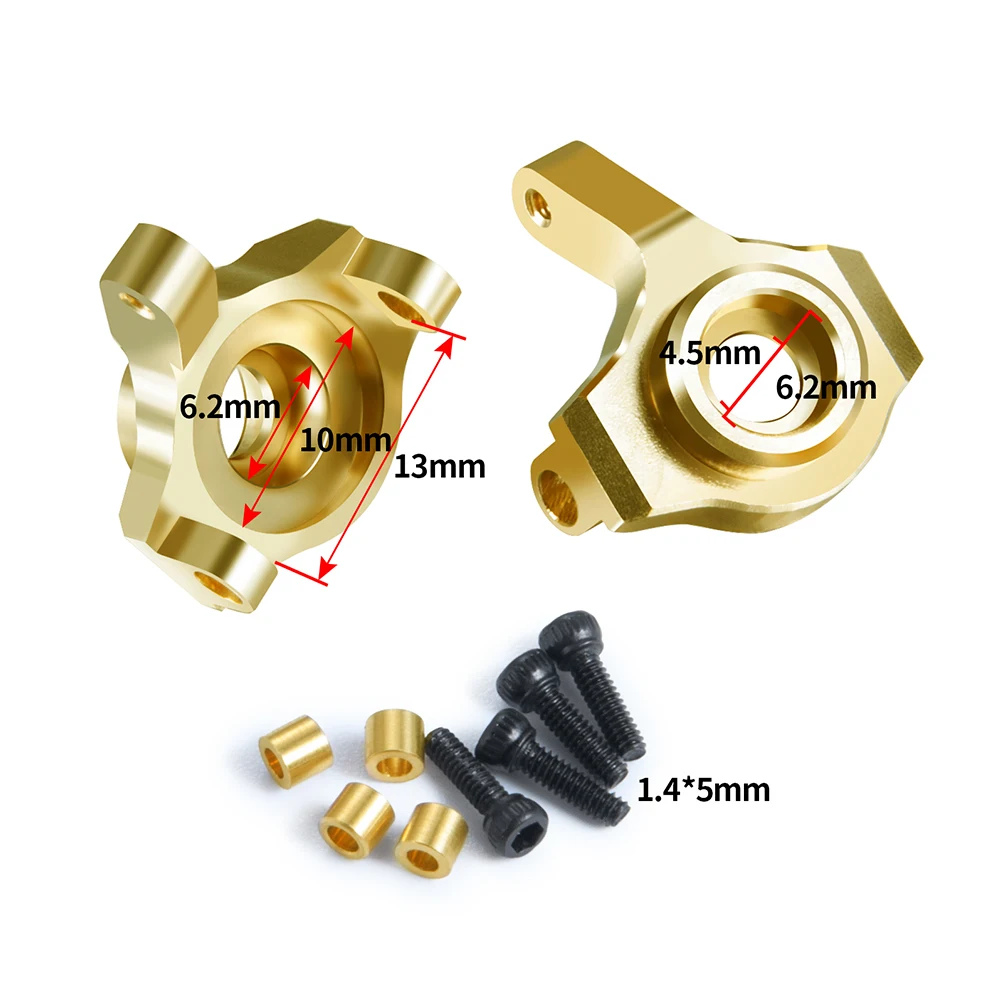 AXSPEED 2 шт. латунный передний противовес на костяшки руля для Axial SCX24 90081 Deadbolt 1/24 RC