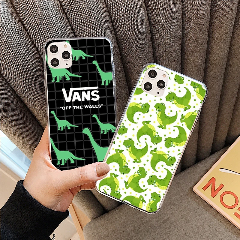 

Cute Dinosaur Baby Fashion Phone Cover For iPhone 11 12 Pro Max X XR XS Max 6 6S 7 8 Plus 12 Mini SE 2020 Soft Silicone TPU Case