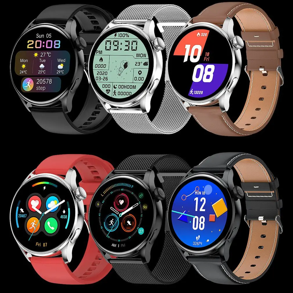 

2021 New Smart Watch Men Touch Screen Sport Fitness Watch IP67 Waterproof Rotating Crown For Android ios smartwatch Men HK3