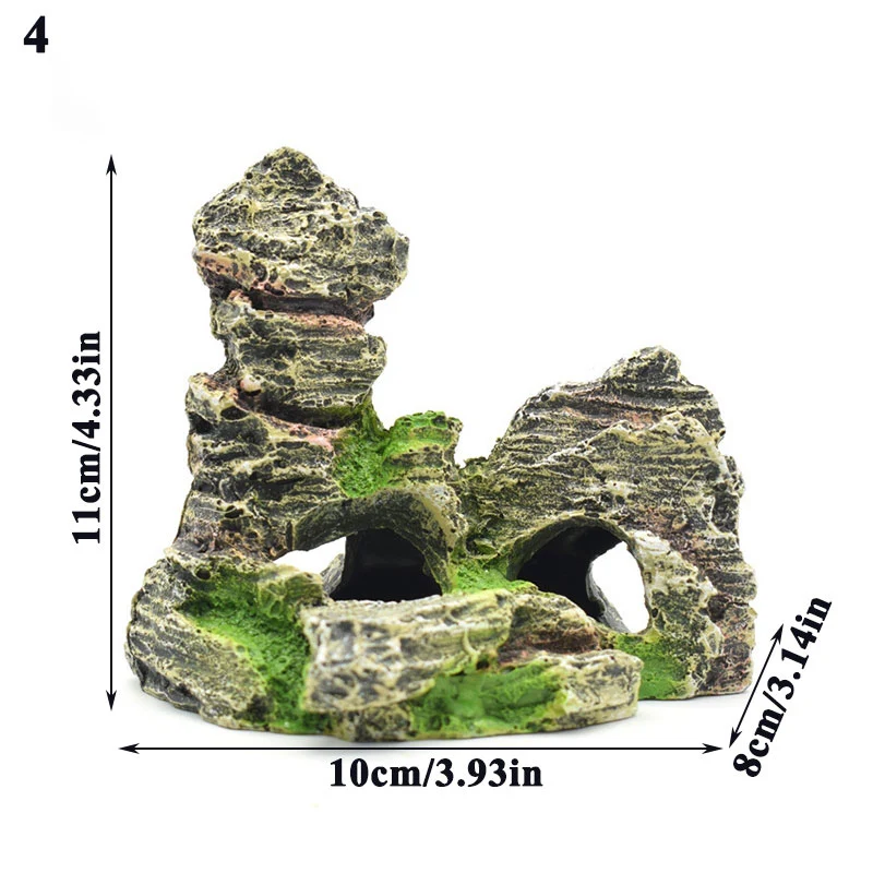 

Artificial Mountain Resin Fish Tank Decoration Aquarium Building Rocks Beautiful Classic Mini Rockery Landscaping Accessories