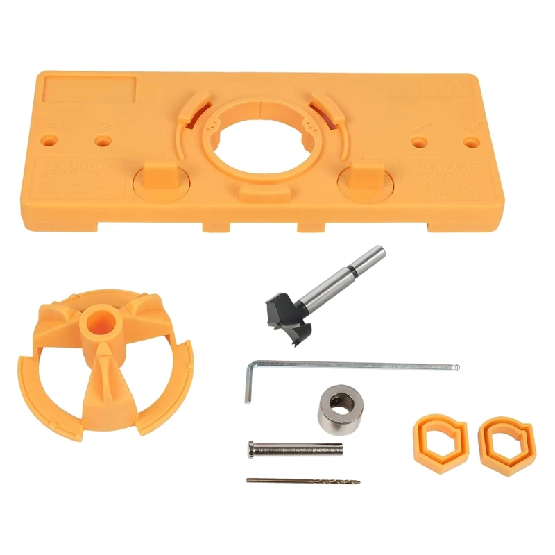 

35mm Hinge Hole Jig Drill Guide Set Closet Door Hole Jig Puncher Hinge Drilling Tool Set for Cabinet Door Installation