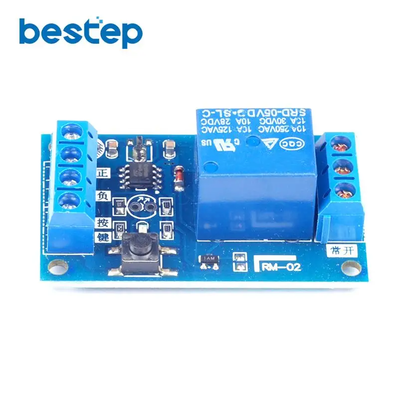 Бистабильный релейный модуль 5 в 12 В с одной кнопкой модифицированный для запуска