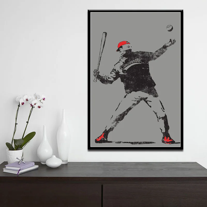 Banksy граффити современное искусство уличное искусство Искусство Живопись Шелковый Холст плакат настенный домашний декор