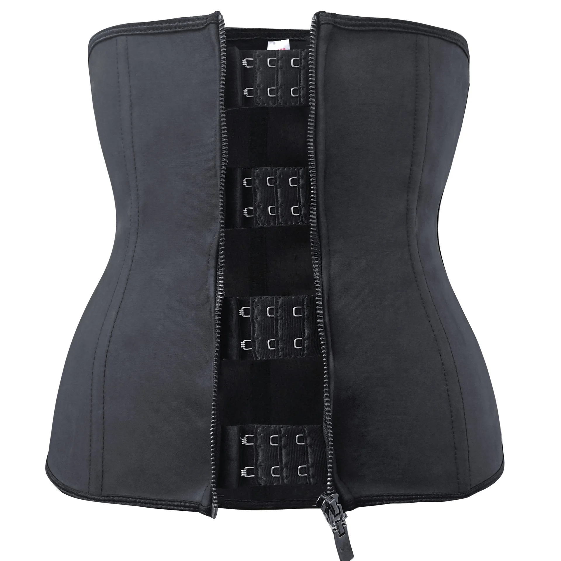 

9 Steel Boned Latex Waist Trainer Corset Shaper Zip Up Slimming Cincher Girdle Plus Size 6XL Corse Korsett Men And Women Bustier