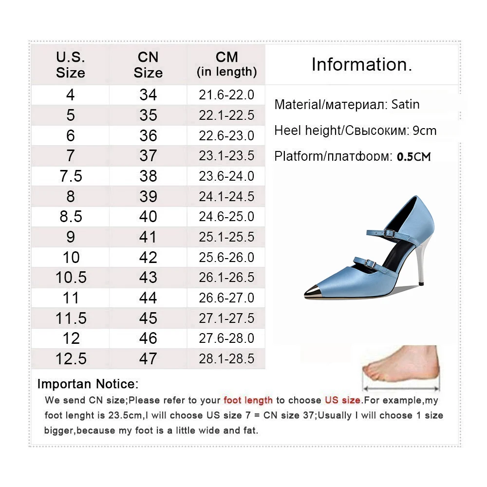 

2021 New Pumps Women Pointed Toe High Heels Women Shoes Buckle Strap Metal Wedding Shoes Women Fashion Party Zapatos De Mujer