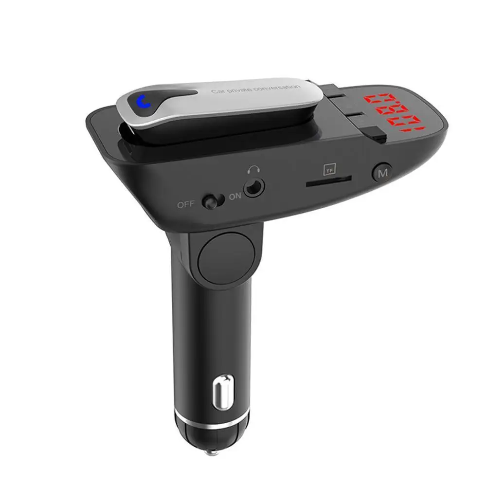 

Bluetooth-гарнитура ER9 Автомобильная с поддержкой FM/TF-карт и mp3-плеером