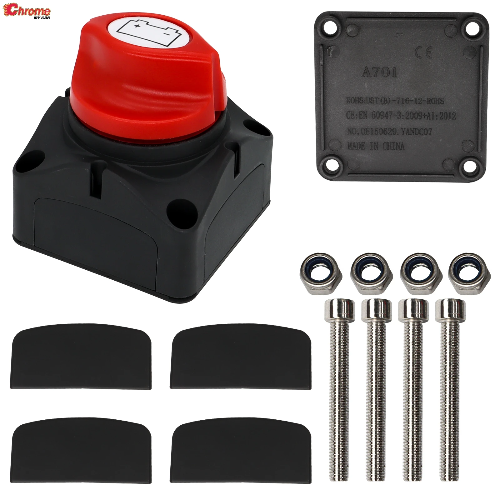 

Переключатель отключения аккумулятора, главный выключатель питания, положение вкл./выкл., 12-48 В, 300 А, изолятор, переключатель для автомобиля,...