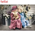 Набор для алмазной вышивки FATCAT, круглые квадратные стразы, для украшения дома, AE207