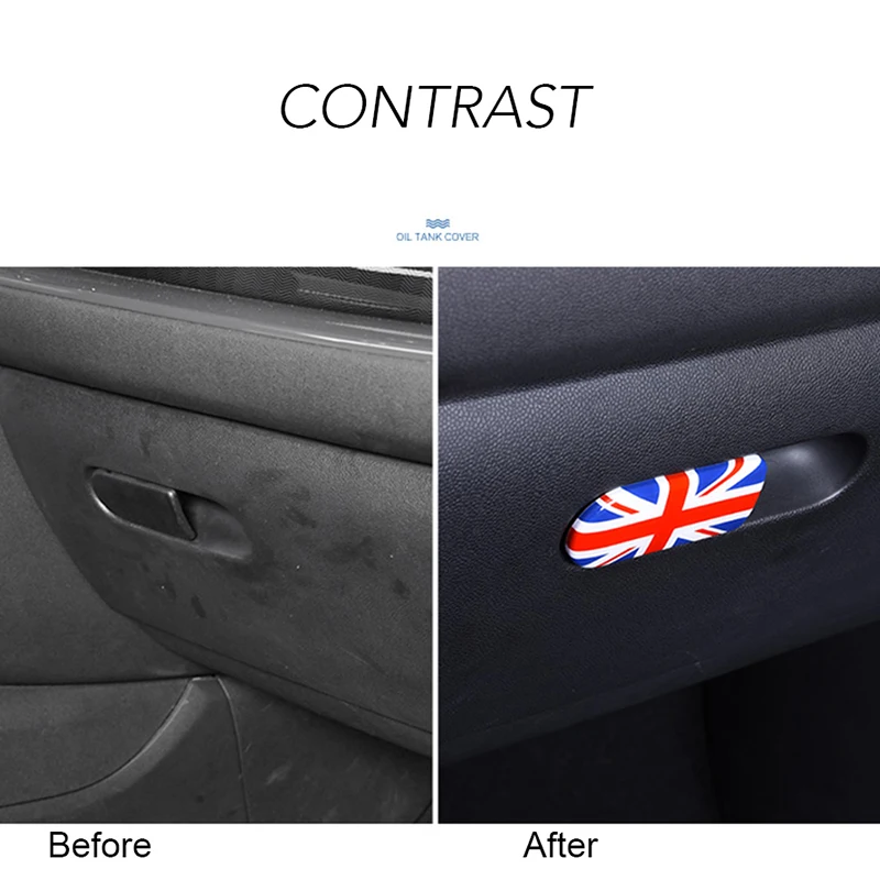 Автостайлинг перчаточный ящик ручка переключатель наклейки Чехол Декор для Mini