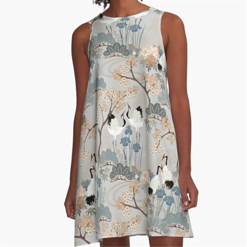 

Fashion Women summer dresses July Flowers Printed A-Line Boho Dress for women harajuku Sexy ladies mini short beach dress