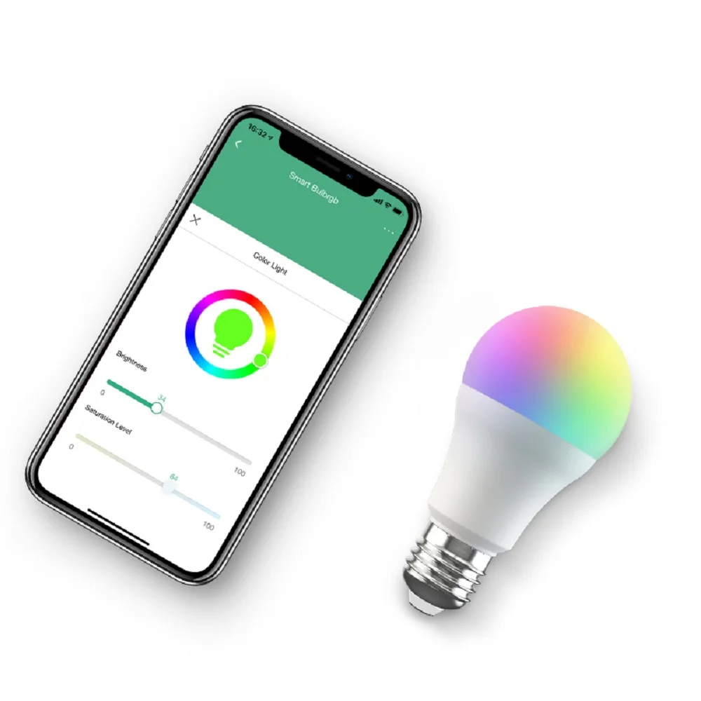 Colorido com Controle de Eficiência Regulável com Alexa e Google Broadlink-lâmpada Inteligente Lb27 Led