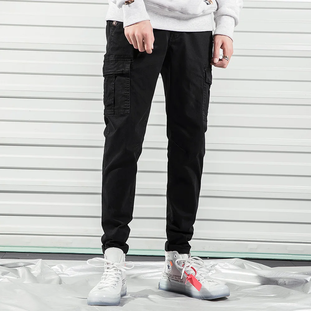 

Брюки-карго мужские хлопковые, камуфляжные, прямые, с несколькими карманами, длинные, весна, размера плюс 39