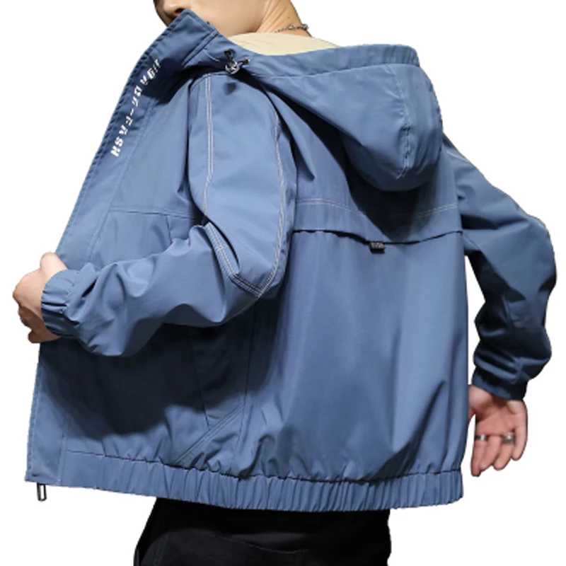 

2020 autumn new spring and autumn men's hooded jacket autumn tooling jacket top