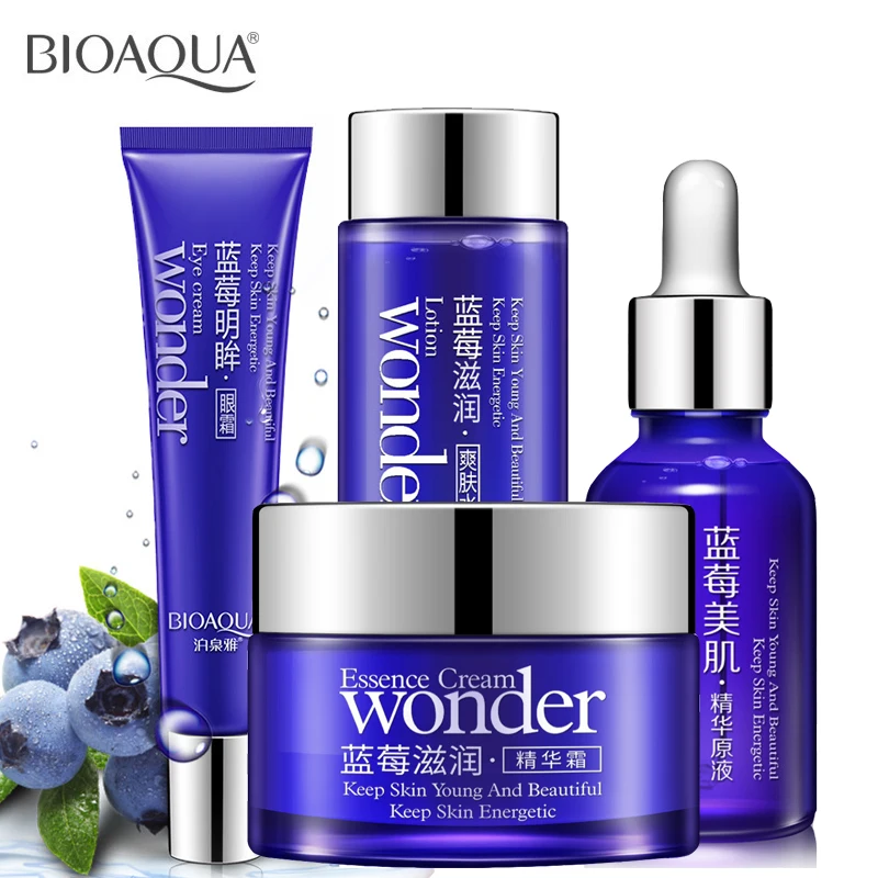 Естественная Сыворотка для лица голубика BIOAQUA жидкая коллагеновая эссенция