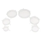 Многоразовые крышки из силикона, прочные и расширяемые, подходят для различных размеров и форм контейнеров для сохранения свежести продуктов