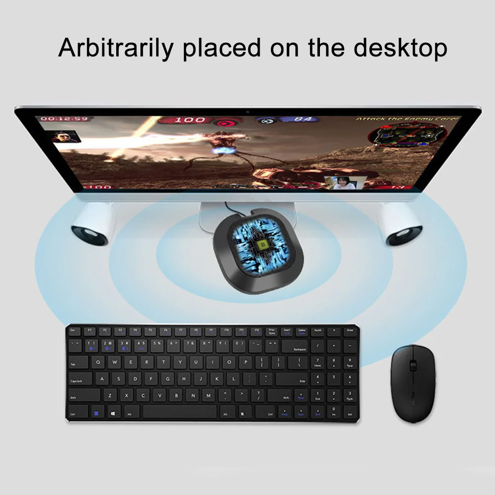 

Home Speech Plug And Play USB Microphone For PC Studio Condenser Business Conference Omnidirectional Pickup High Sensitivity