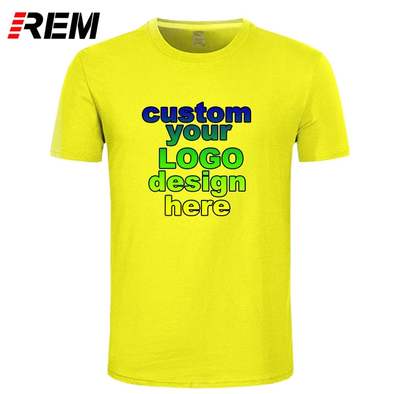 Мужская футболка с логотипом REM дизайнерская принтом на заказ брендовая белая