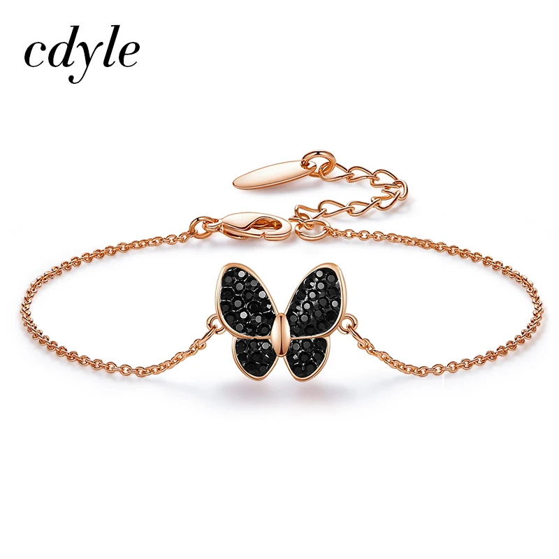 Cdyle брендовые ювелирные изделия женские браслеты изящный черный Кристалл
