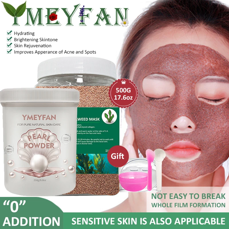 

YMEYFAN Seaweed Hydro Jelly Mask Natural Seaweed Mask Seaweed Algae Mask for Whitening Skin Pearl Powder Collagen Facial Mask